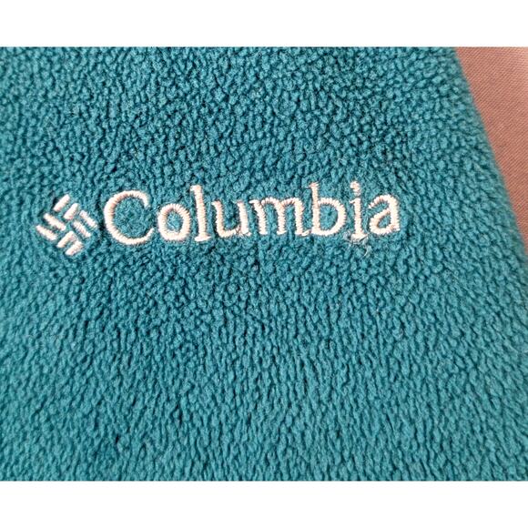 Columbia Teal Green 1/4 Zip Fleece Pullover Soft Mock Neck Women’s Small - Picture 6 of 9